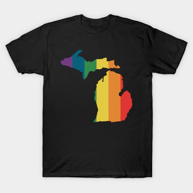 Michigan State Rainbow. T-Shirt by n23tees